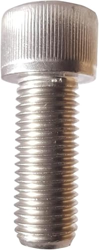 1/2-13 x 1" Socket Head Cap Screws, Full Thread, Allen Socket Drive, Stainless Steel 18-8, Bright Finish
