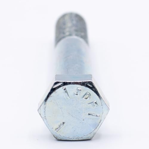 Grade 5 Zinc Plated Steel Hex Cap Screw Bolt, 5/8"-18 x 4" Length