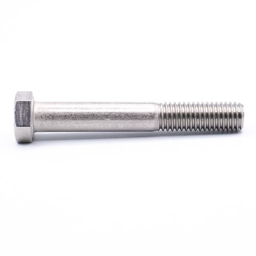 Super Corrosion Resistant 316 Stainless Steel Hex Head Cap Screws, 1/2"-13 Thread Size, 3-1/2" Long, Partially Threaded