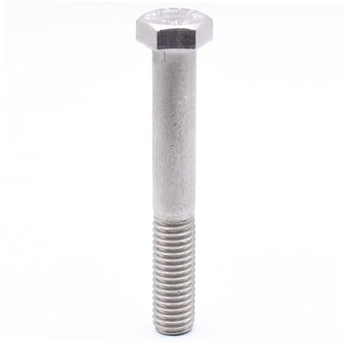 Super Corrosion Resistant 316 Stainless Steel Hex Head Cap Screws, 1/2"-13 Thread Size, 3-1/2" Long, Partially Threaded