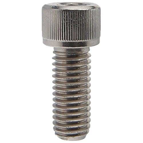 1/2-13 x 1" Socket Head Cap Screws, Full Thread, Allen Socket Drive, Stainless Steel 18-8, Bright Finish